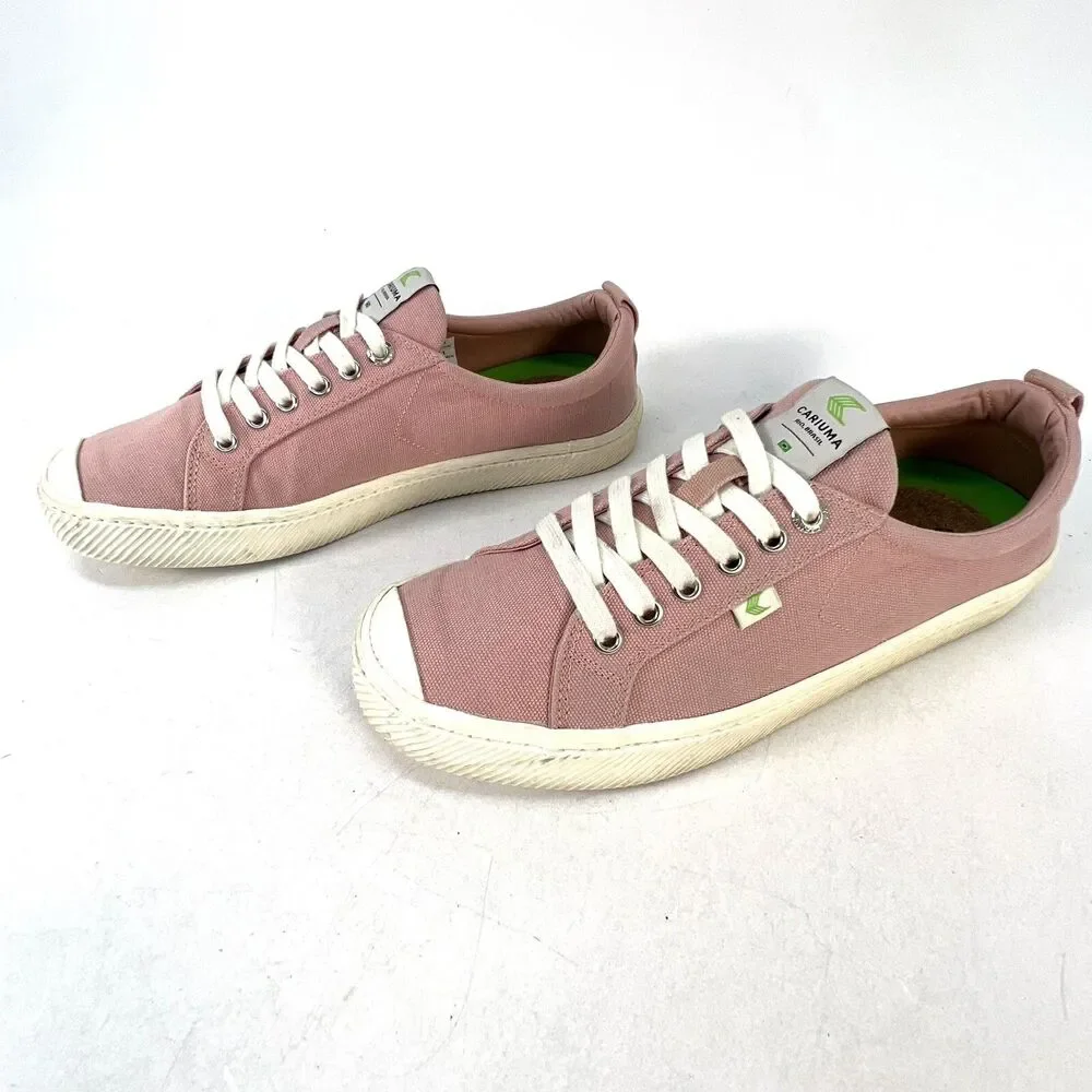 Cariuma OCA Low Pink Rose Canvas Sneakers Shoes Unisex Sz Womens 11, Mens 9.5